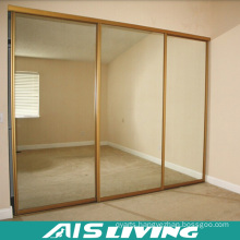 Bedroom Wall Wardrobe Closet with Mirror Design (AIS-W048)